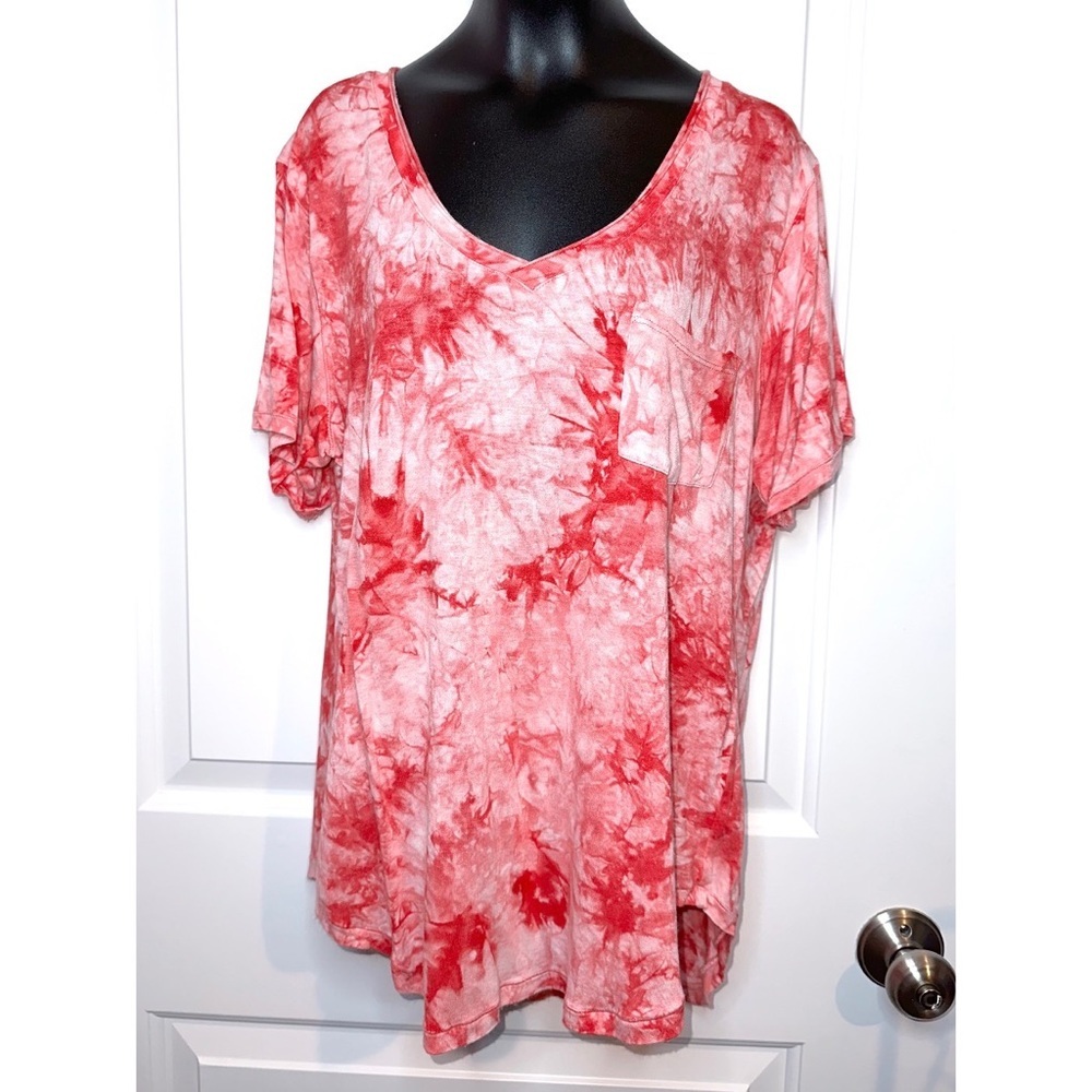 Red tie dye tee